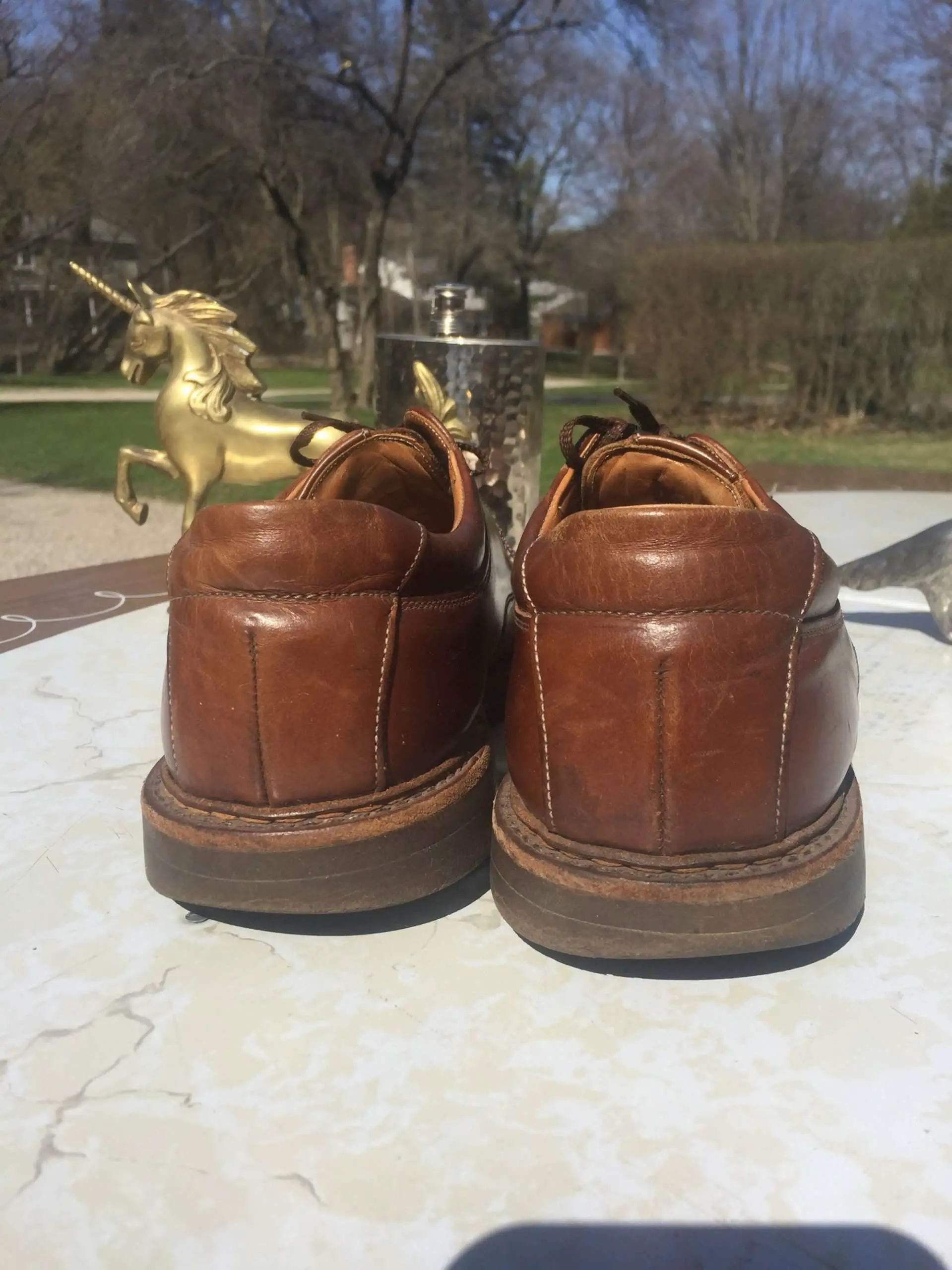 80s Johnston and Murphy brown leather oxford shoes size 10 ...