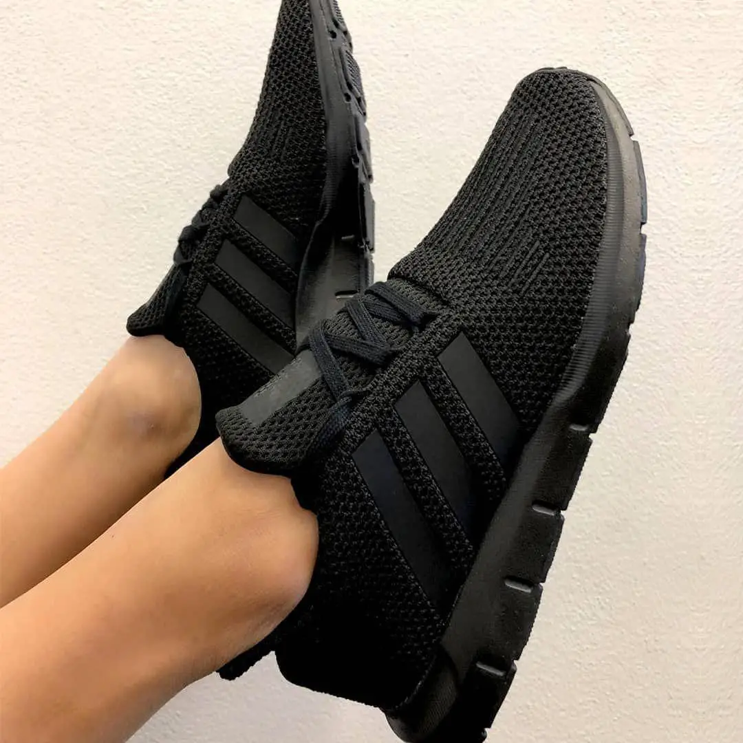 adidas Originals Swift Run in Black. Stylish all black sneakers for ...