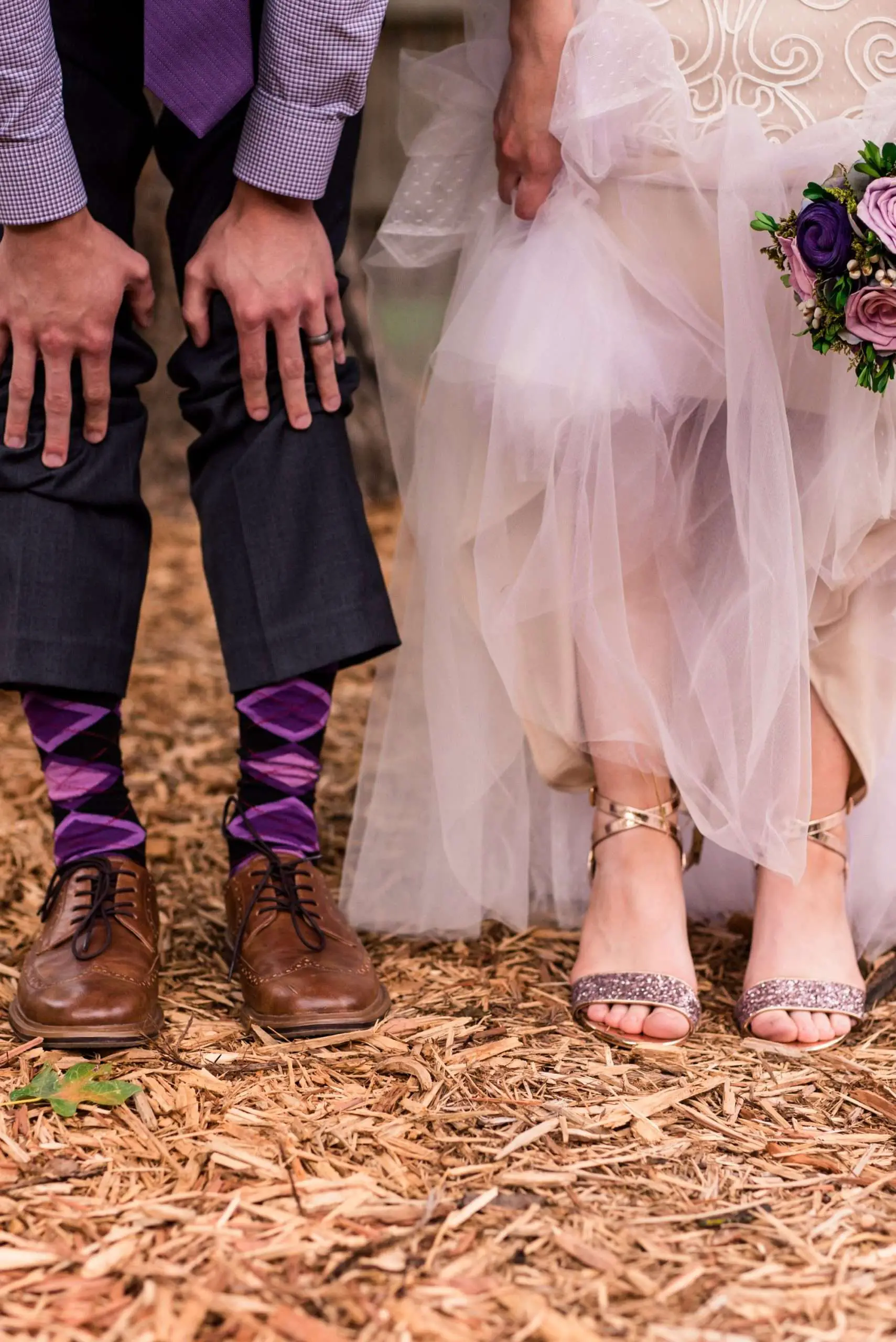 Anyone wear colorful shoes under their wedding dress?