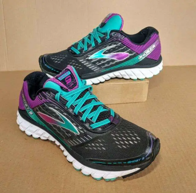 Brooks Ghost 9 Womens Size US 7 Running Shoes Black Purple Teal ...