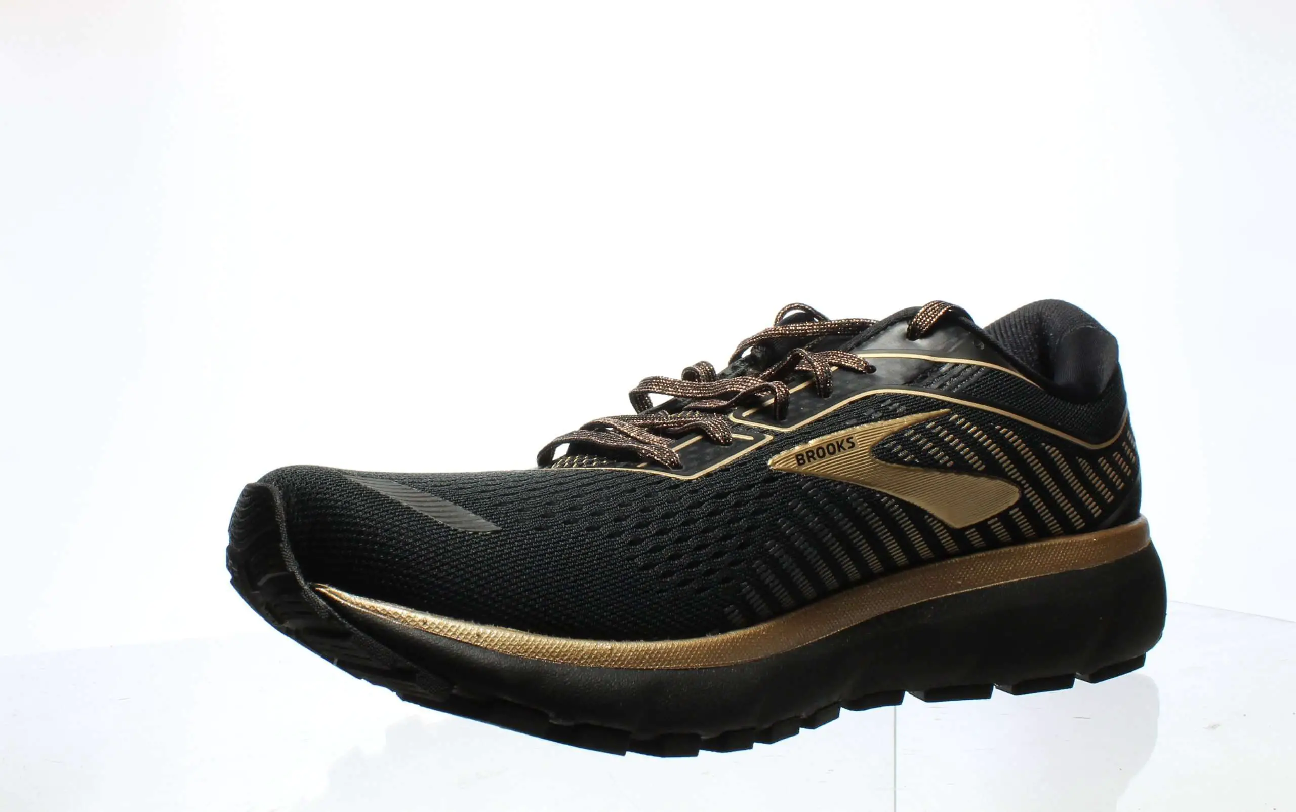 Brooks Womens Ghost 12 Black/Ebony/Gold Running Shoes Size ...