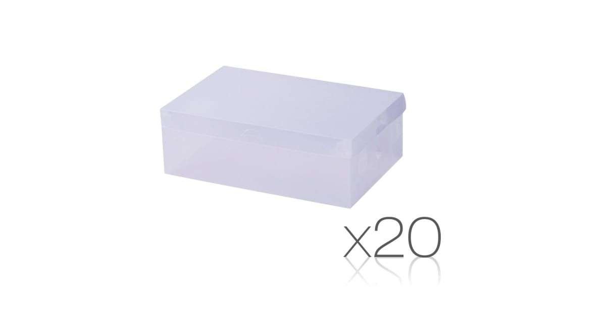 Buy Set of 20 Clear Foldable Portable Shoe Boxes from ...