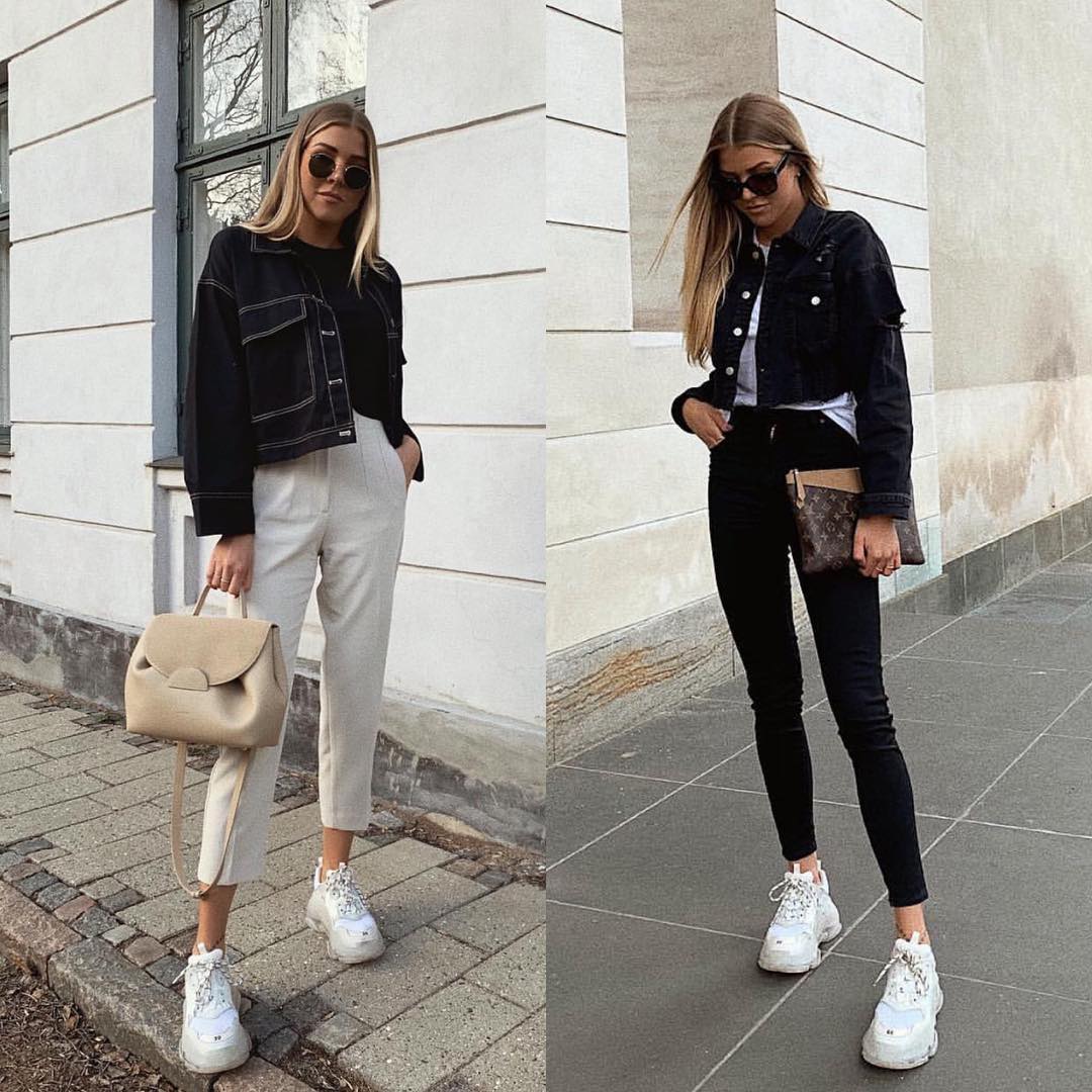 Can I Wear Chunky White Sneakers With Basic Jeans 2020 ...