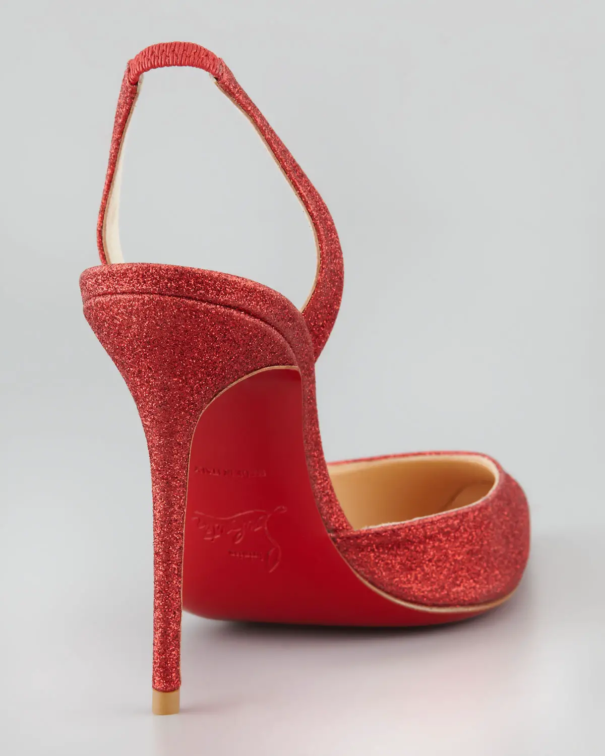 Christian Louboutin Ever Glitter Halter Red Sole Pump