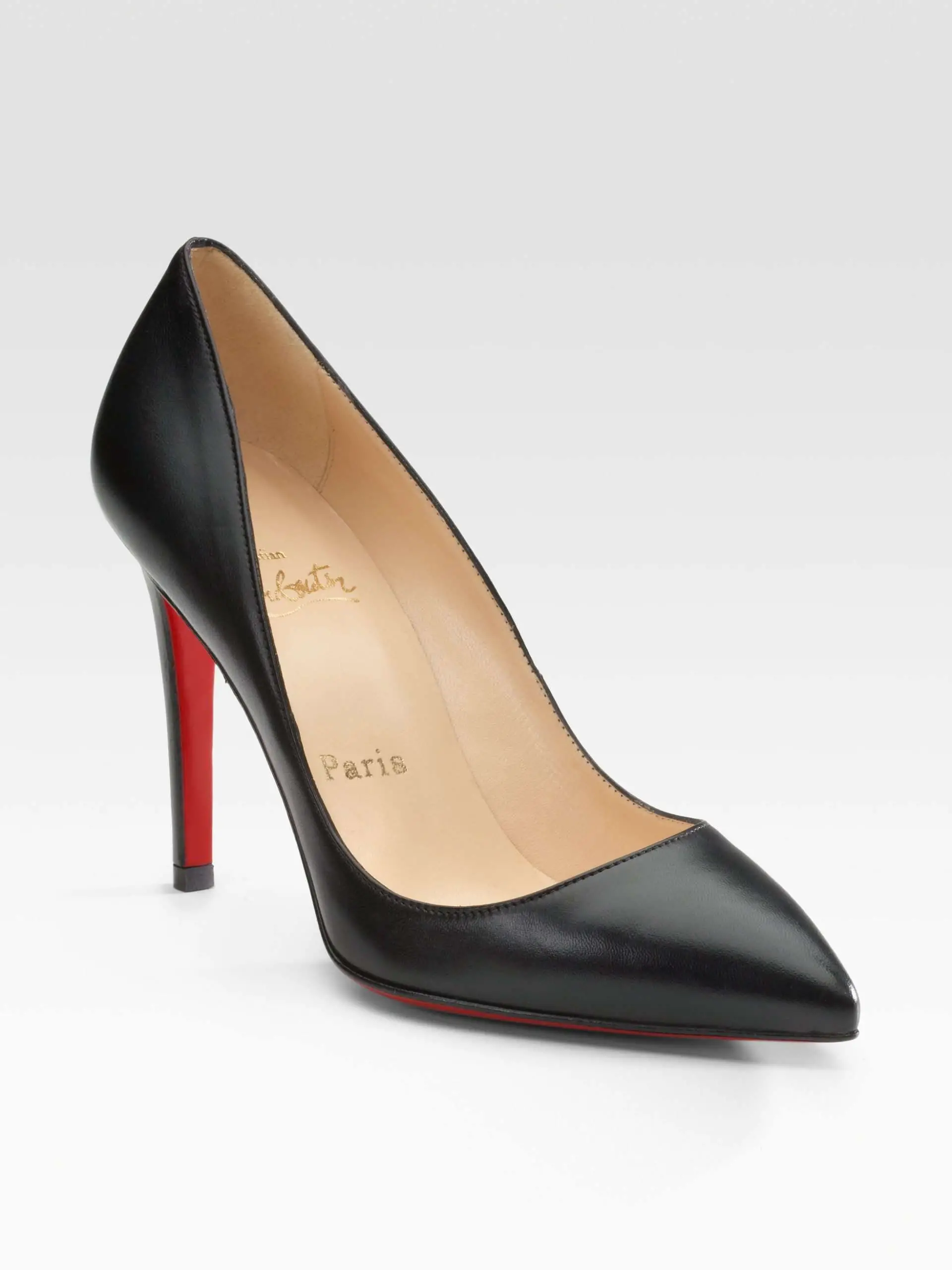 Christian louboutin Pigalle 100 Leather Pumps in Black
