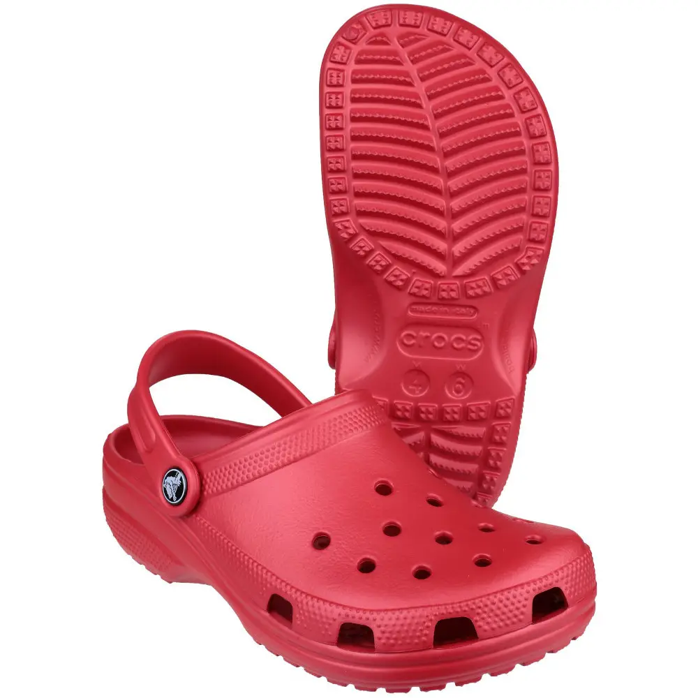 Crocs Ladies Classic Unisex Croslite Breathable Beach Clog Red
