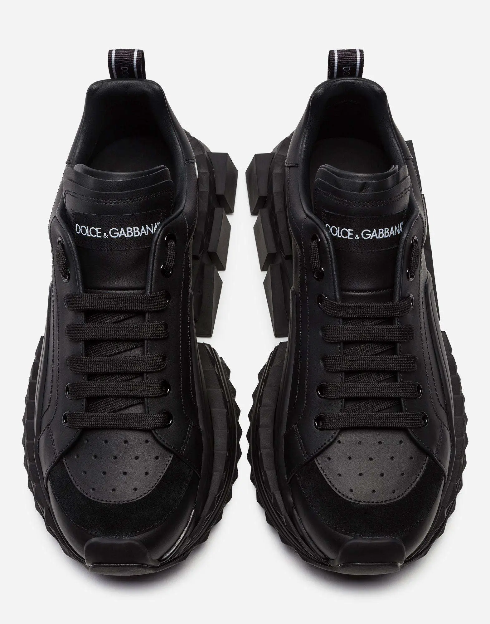 Dolce &  Gabbana Leather Super King Sneakers in Black