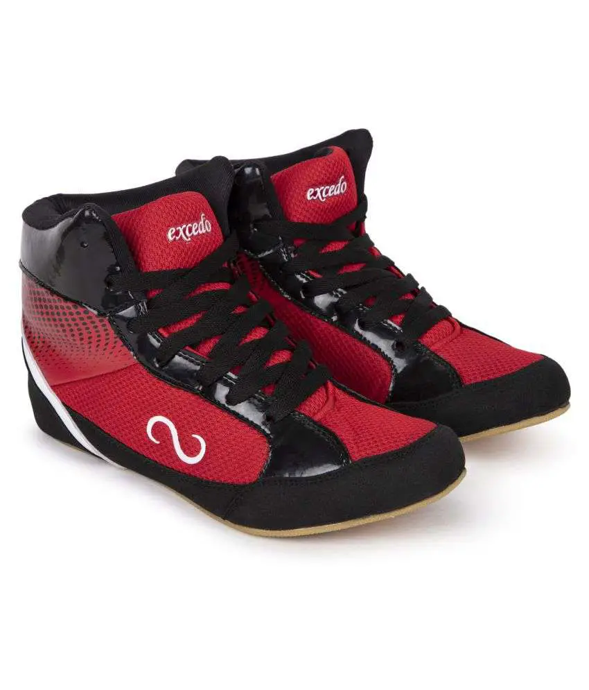 Excido Wrestling Shoes Running Shoes Red: Buy Online at ...