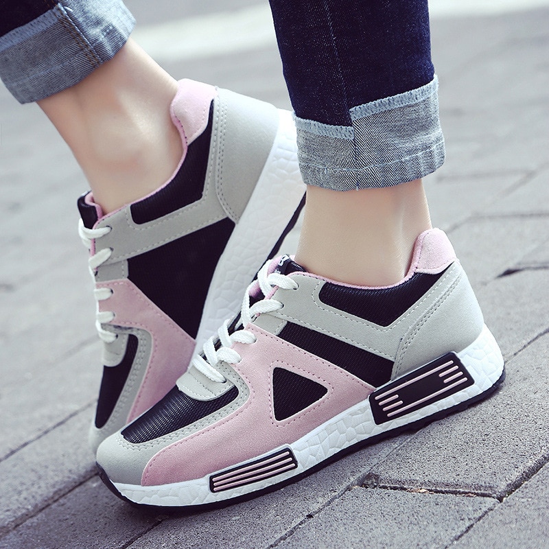 Fashion Pink Sneakers Women Breathable Women