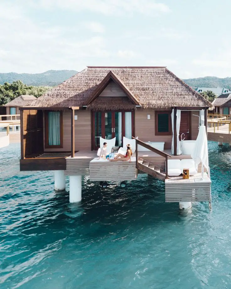 FIRST IMPRESSION OF OVERWATER BUNGALOWS AT SANDALS SOUTH COAST JAMAICA ...
