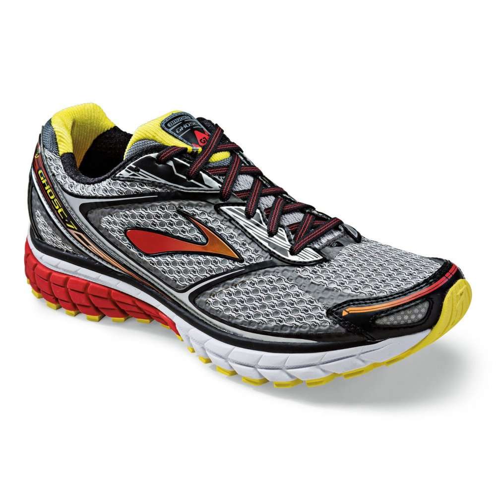 Ghost 7 Road Running Shoes Silver/Black/Red (D WIDTH