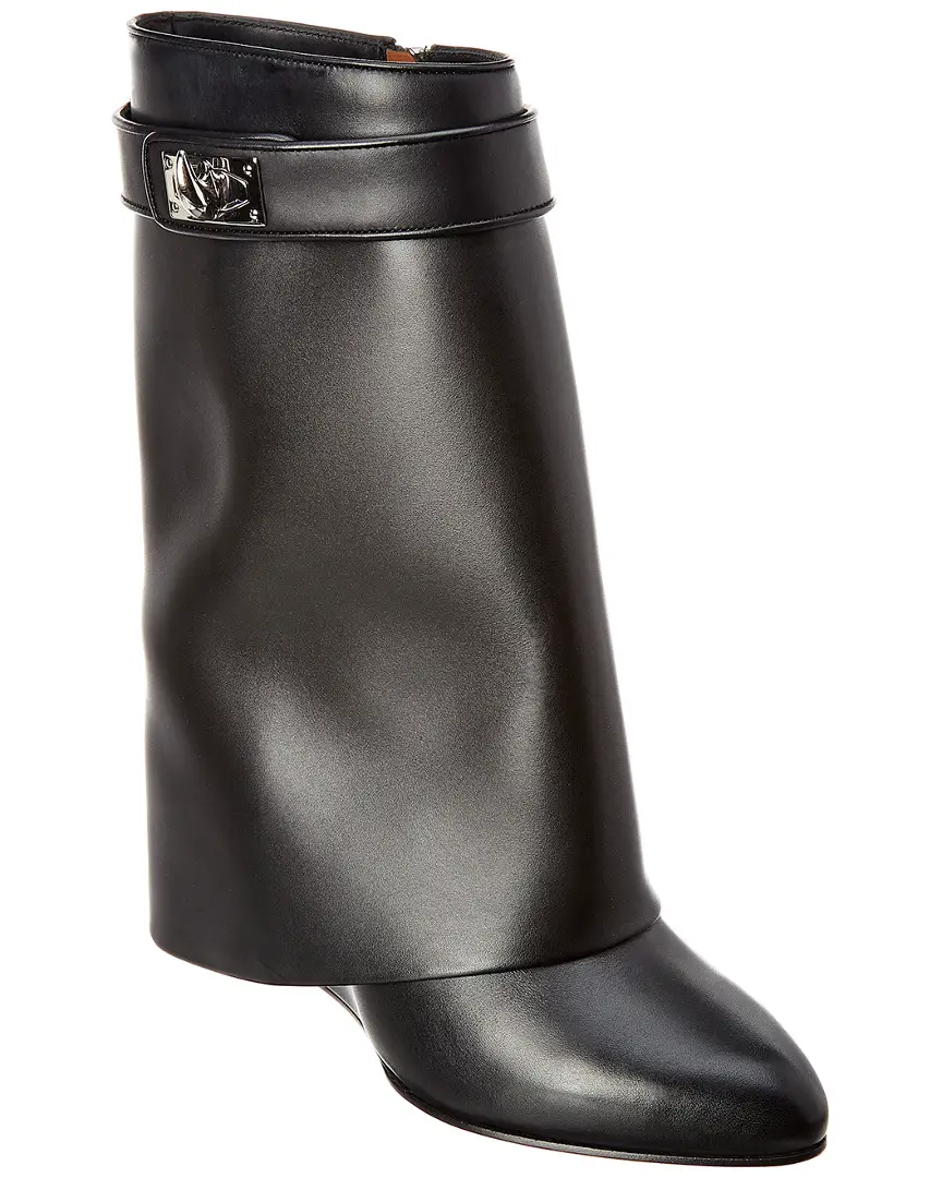 Givenchy Shark Lock Leather Ankle Boot Women