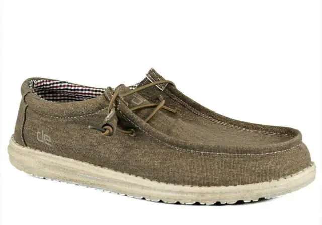 Hey Dude Mens Shoes Wally Canvas Nut Size 13 for sale ...