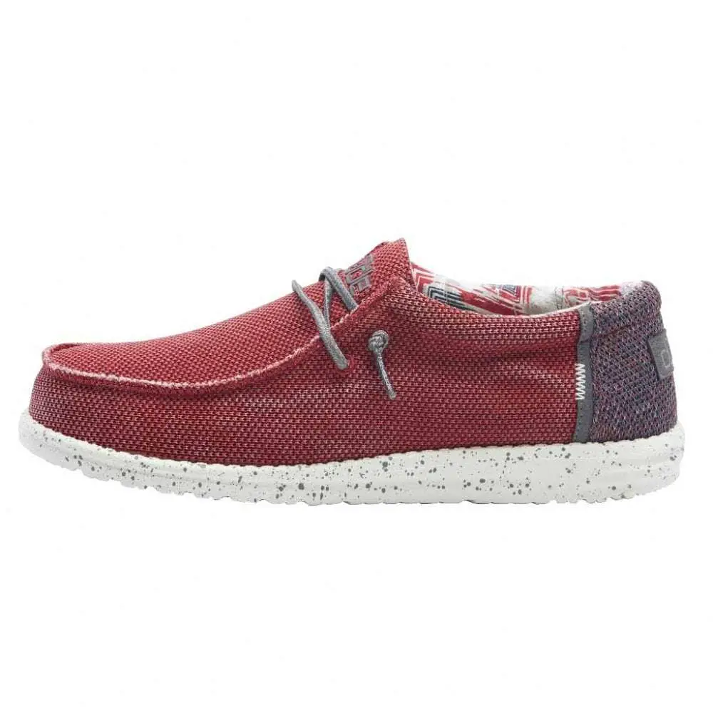 Hey Dude Shoes Wally Sox Washed Red