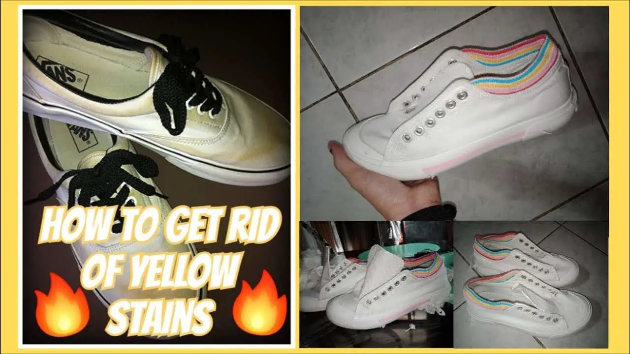 How to get rid of yellow stains on white shoes!