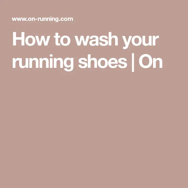 How to wash your running shoes
