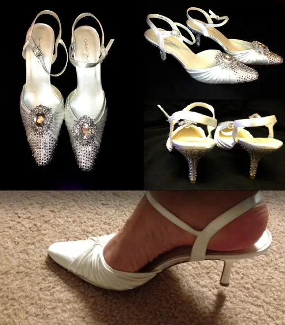 I created my own wedding shoes from a $20 pair. BTW I am a ...