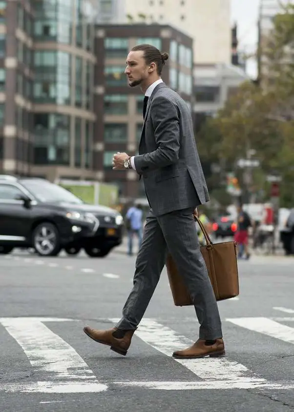 Is it acceptable to wear leather boots with a suit instead of shoes ...
