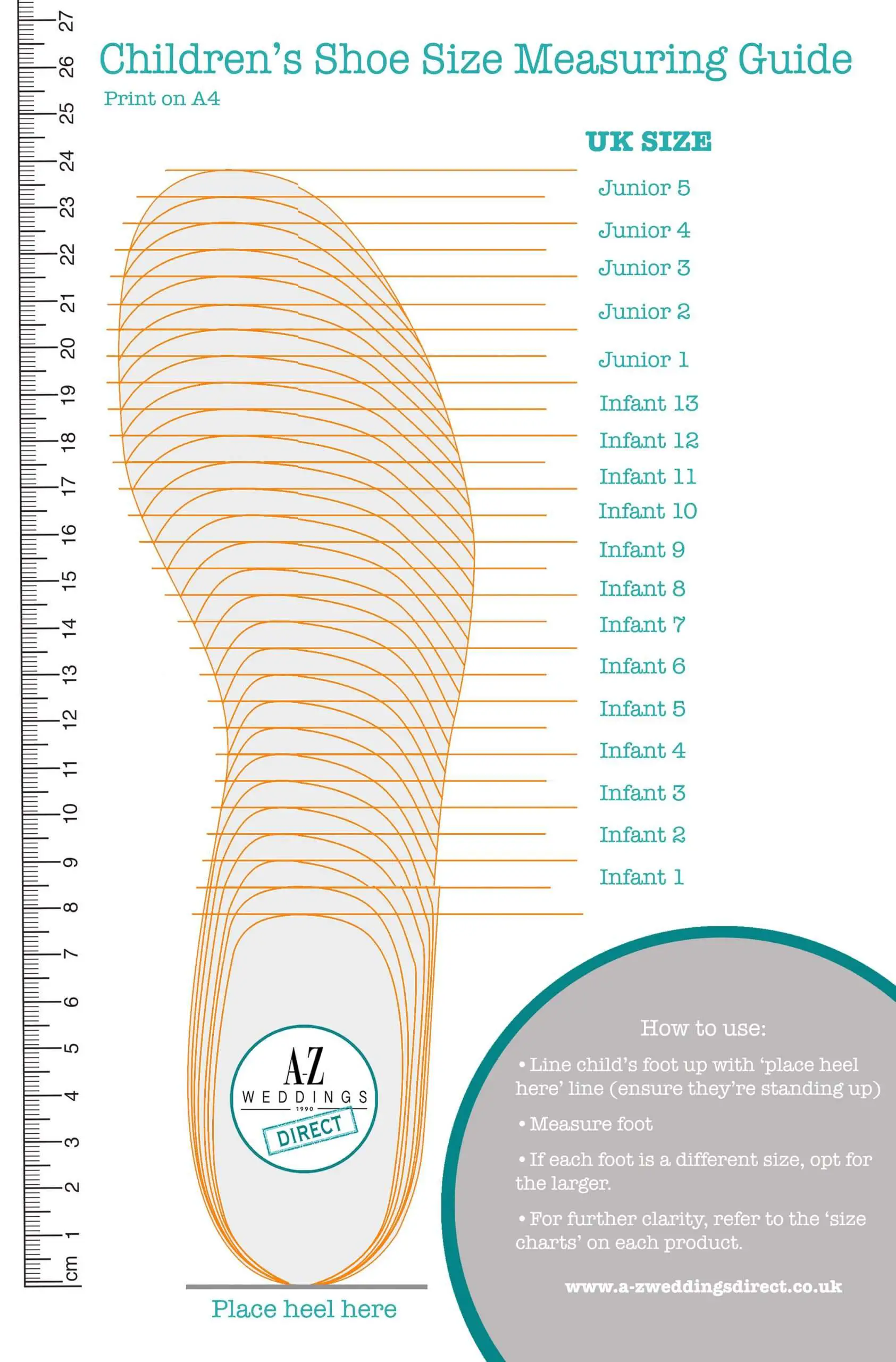 Kid Shoe Size Chart Pdf