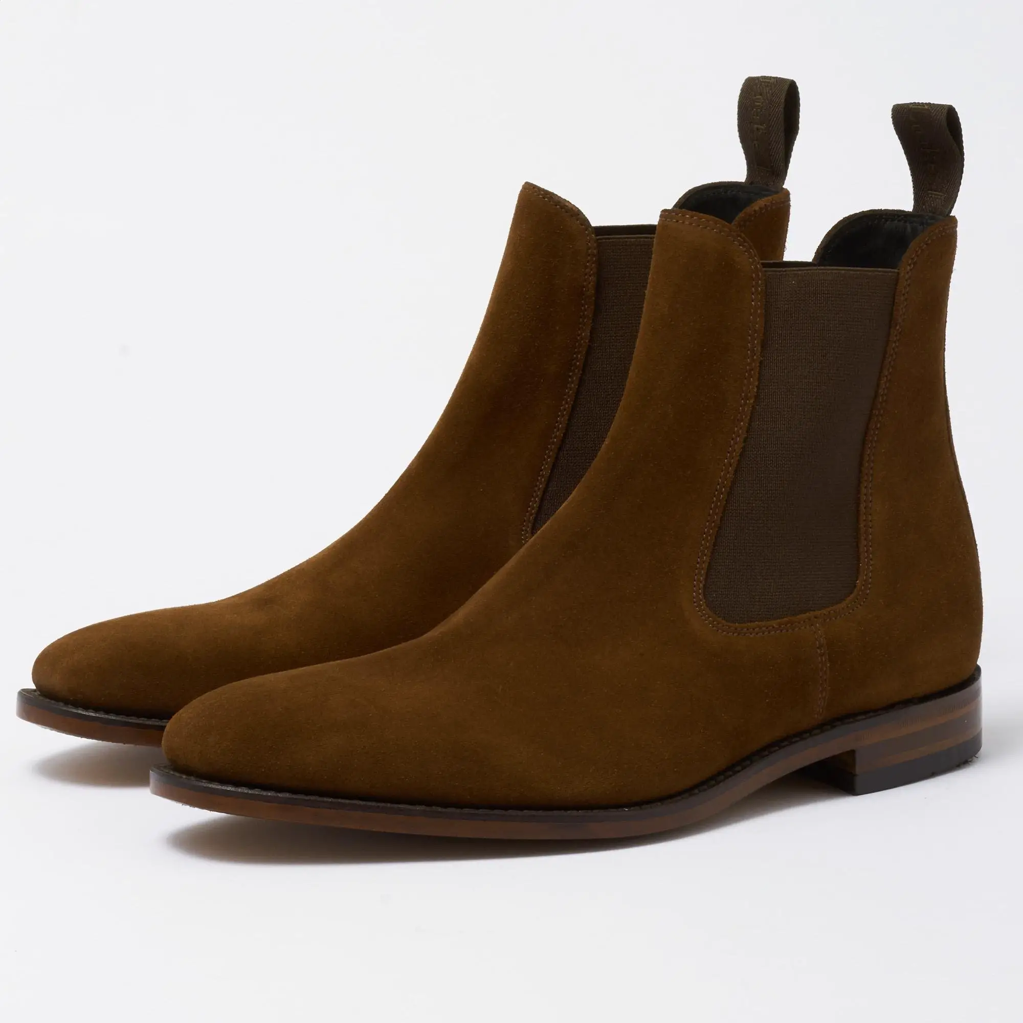 Loake Mitchum Brown Suede Leather Chelsea Boot for Men