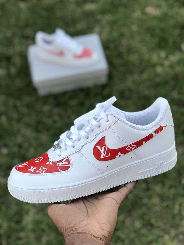 (Made to order) Custom painted Louis Vuitton Air Force 1s ...