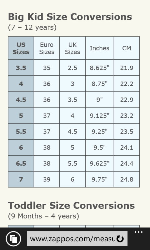 Measure for shoe size