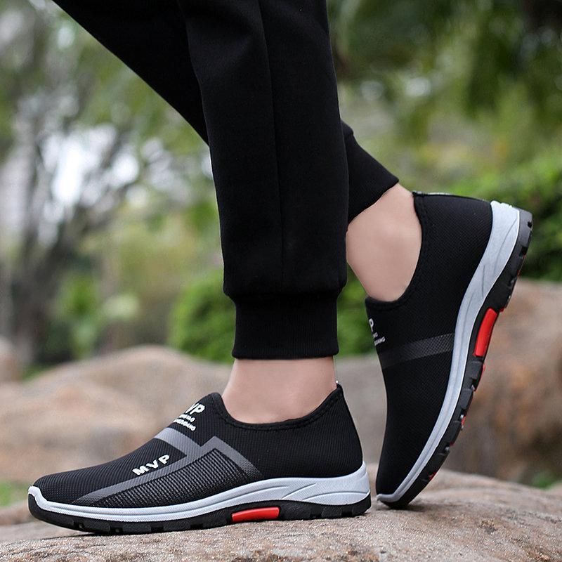 Men Mesh Breathable Outdoor Slip Resistant Slip On Sneakers in 2020 ...