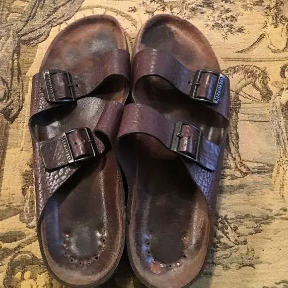 MEPHISTO MENS LEATHER SANDALS 44 /10 PREOWNED. VERY WELL ...