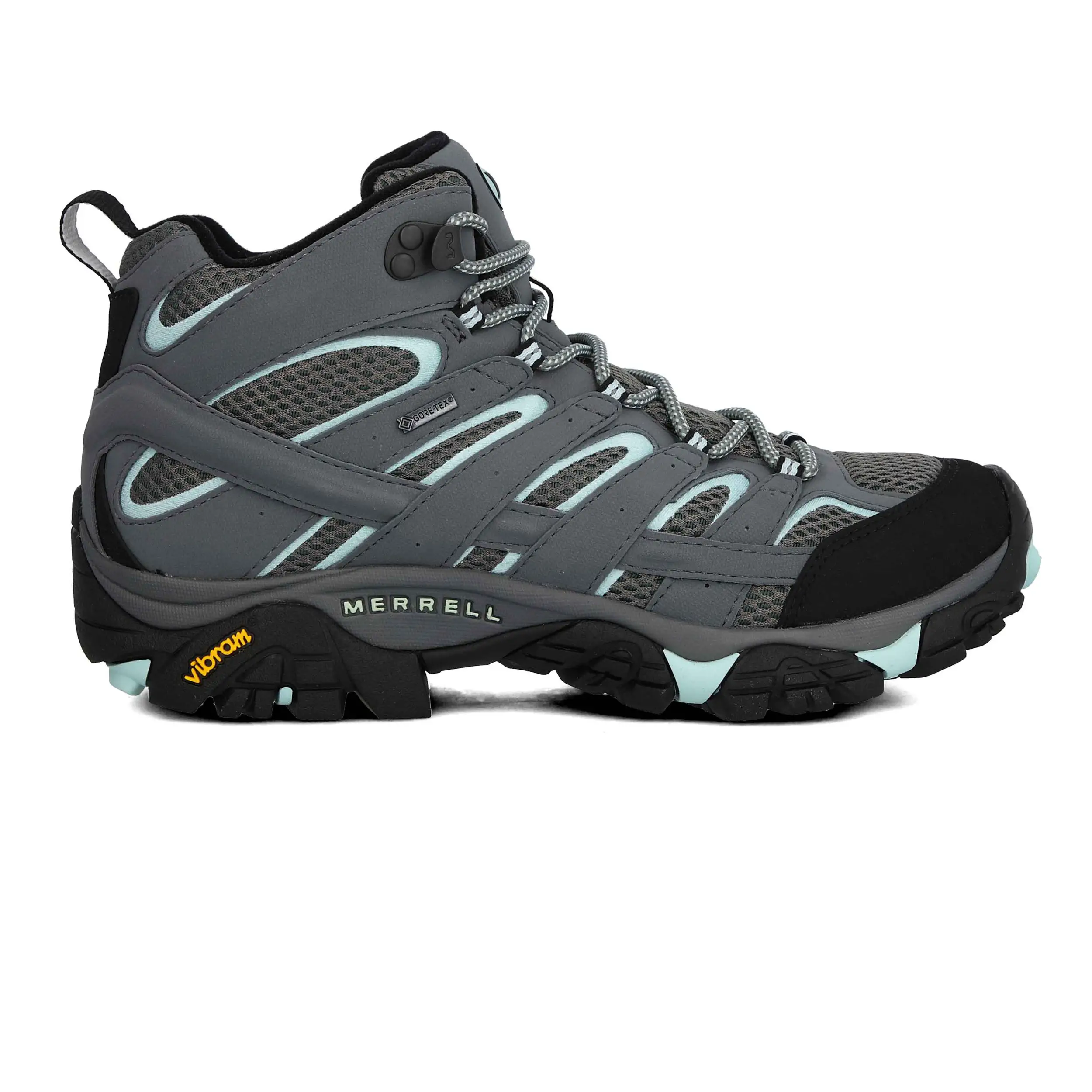 Merrell Moab 2 Mid Womens Grey Gore Tex Outdoors Walking Hiking Boots ...