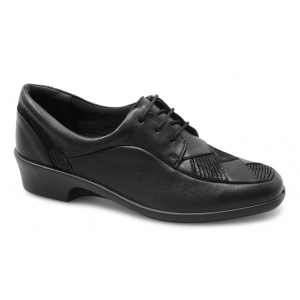 Padders GRETA Womens Ladies Wide EE Fit Shoes Black