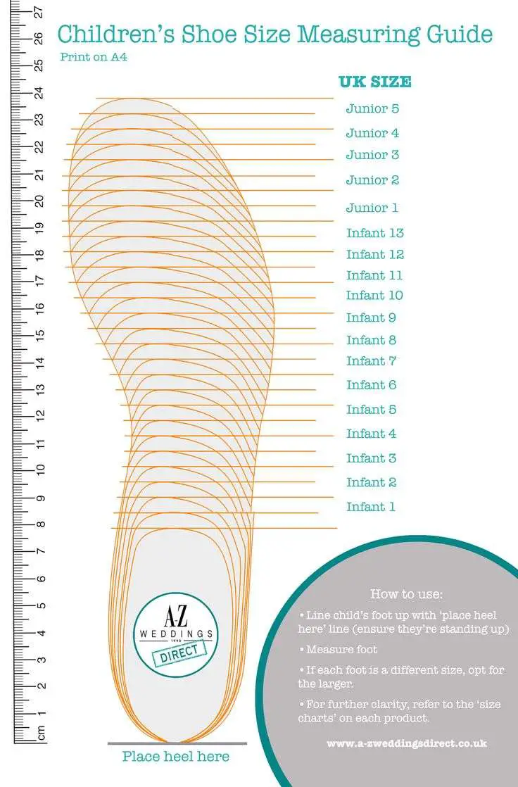Printable Shoe Size Guide: find the perfect fit for your ...