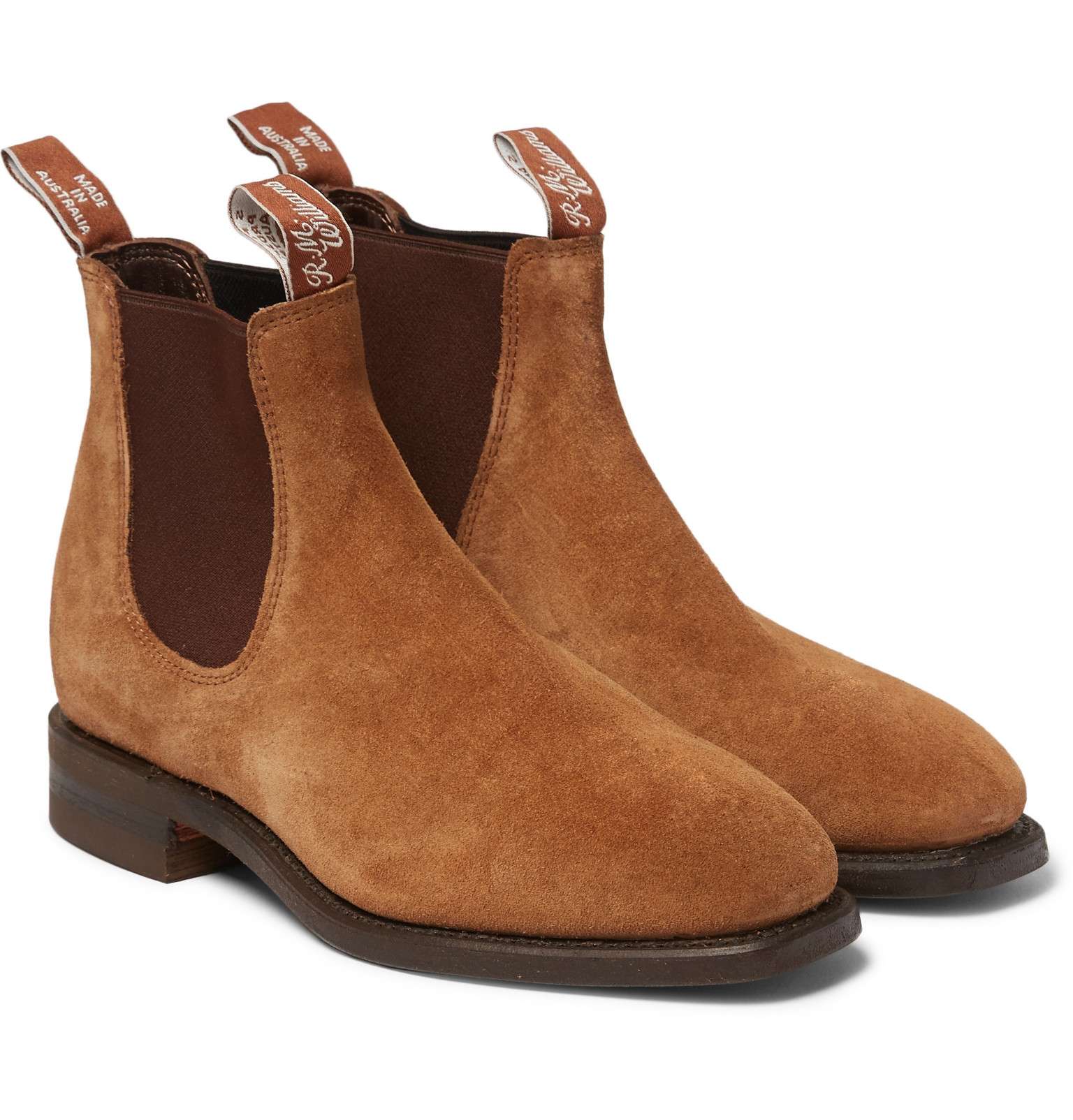 R.M. Williams Suede Chelsea Boots in Brown for Men