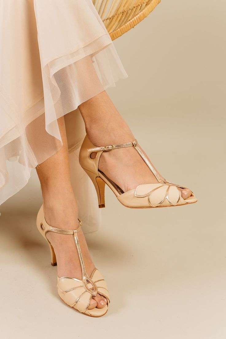 Rachel Simpson Mimosa Rose Gold Wedding Shoes