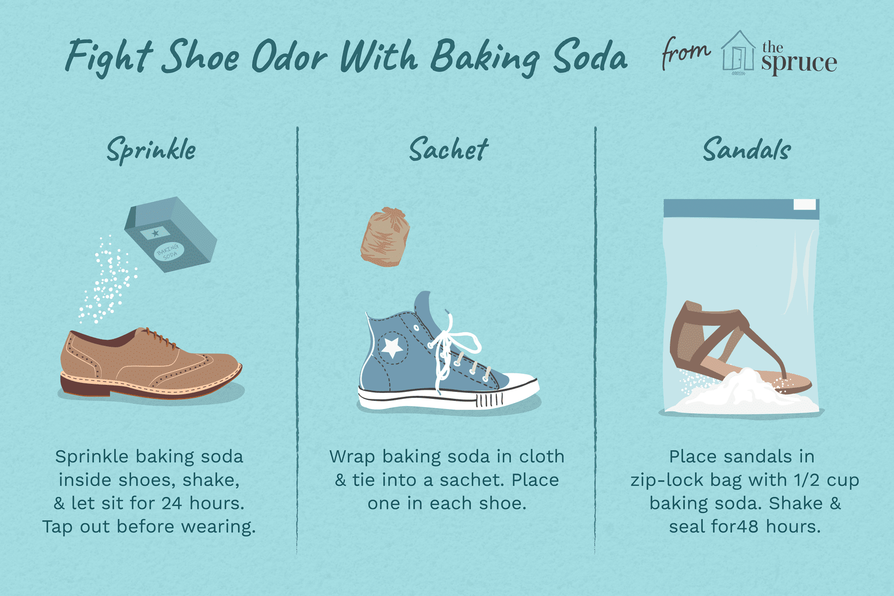 Refresh Your Smelly Shoes With Baking Soda