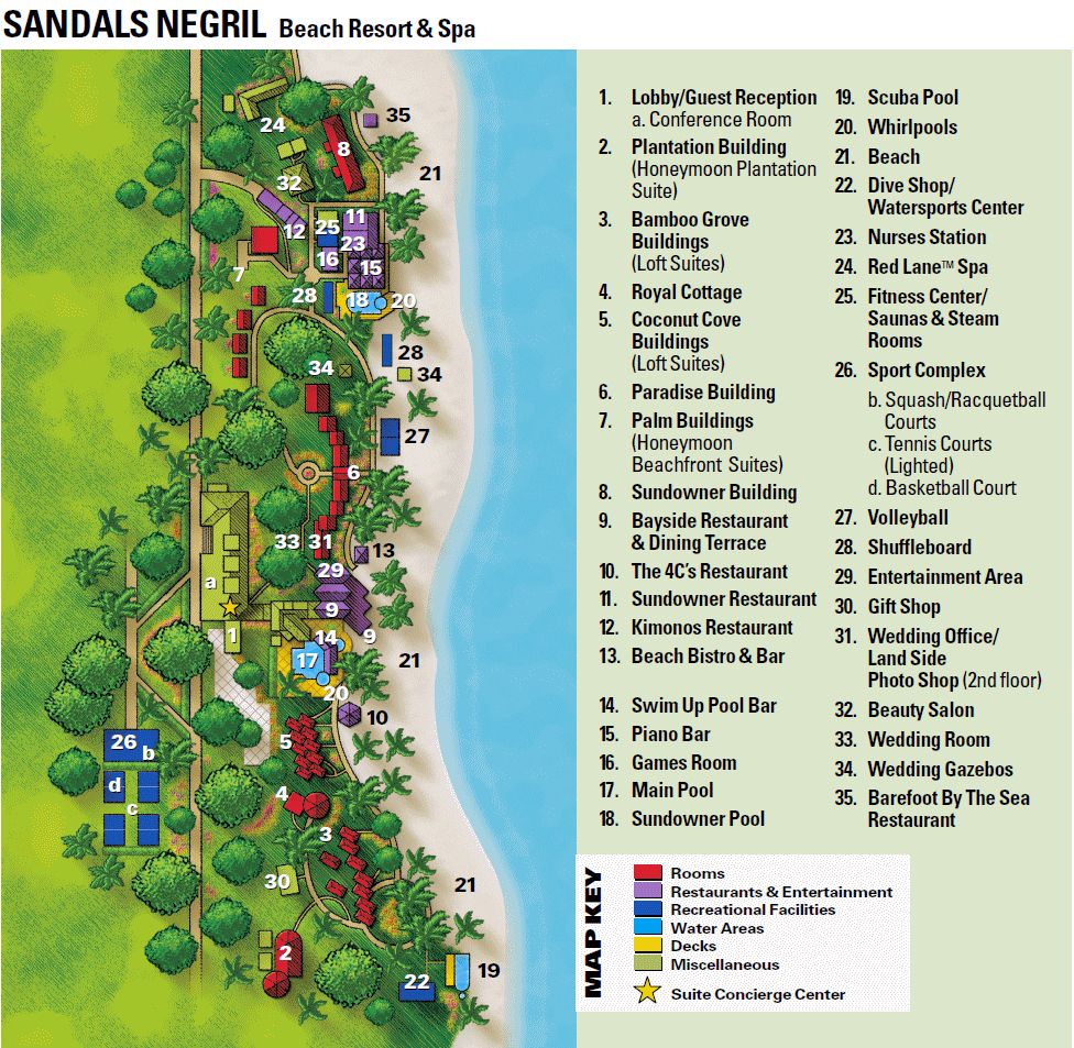 Sandals Resorts Locations Map