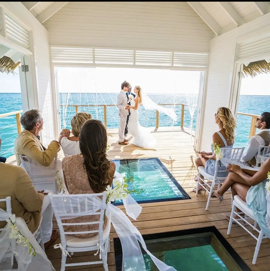Sandals SouthCoast overwater wedding chapel #sandalsresortwedding # ...
