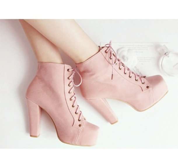 Shoes: cheap, cute, kawaii, pumps, high heels, pink pastel ...