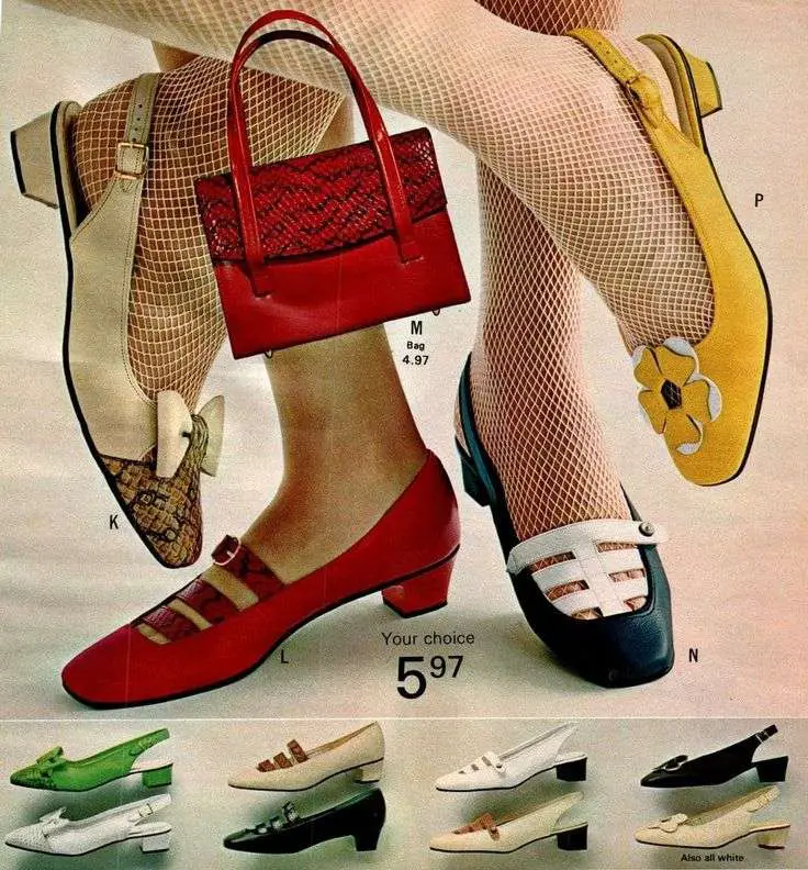 These vintage 1960s shoes for women were fashionable &  far ...
