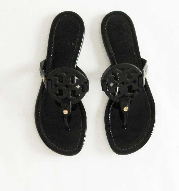 Tory Burch Black Miller Patent Leather Flip Flop Sandals ...