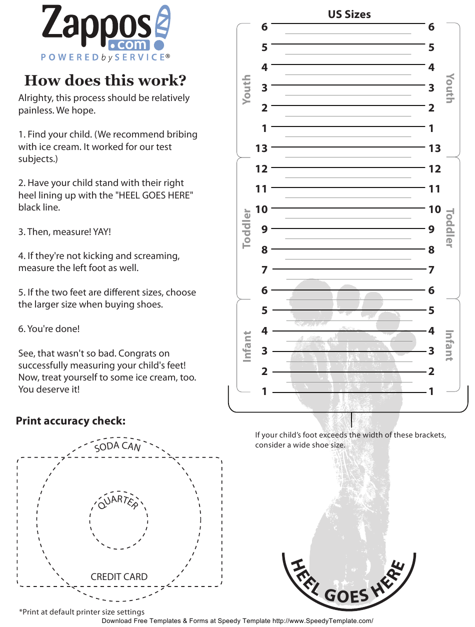 Zappos Kid Shoe Size Chart Download Printable PDF ...