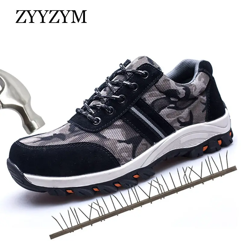 ZYYZYM Men Working Safety Shoes Protective Steel Toe Breathable Site ...